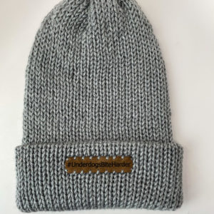 Grey Plum Beanie Hat